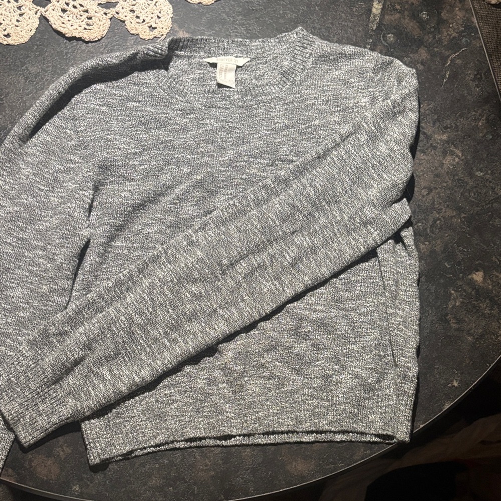 Gray Crew Neck Sweater